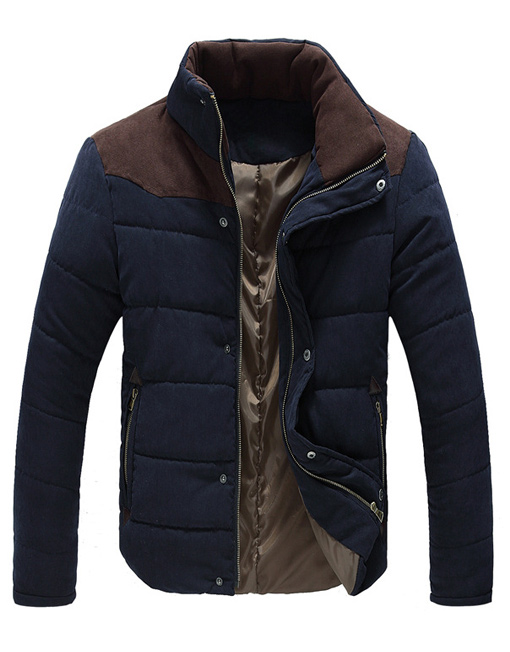 Men's Outdoor Stand Collar Cotton Padded Winter Coat Jacket - Winter ...