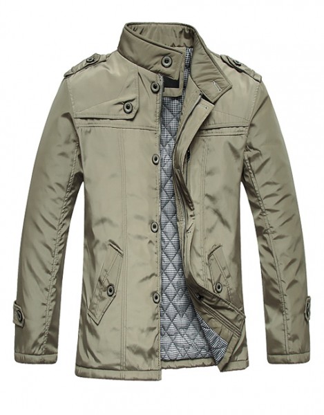 Men's Smart Casual Slim Fit Cotton Padded Winter Jacket - Winter Clothes
