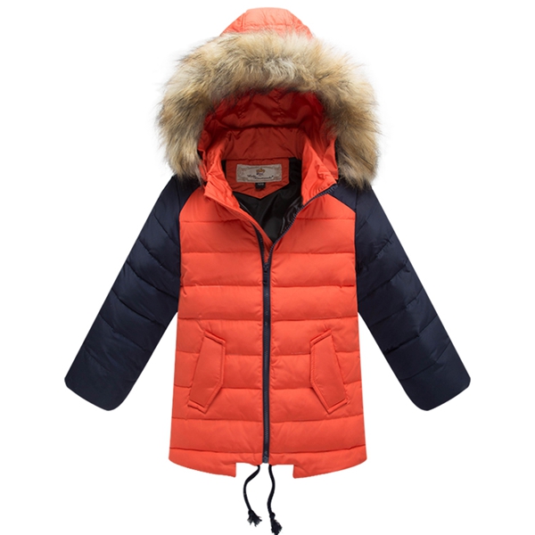 Kids Duck Down Winter Jacket OuterWear Detachable Hoodie - Winter Clothes