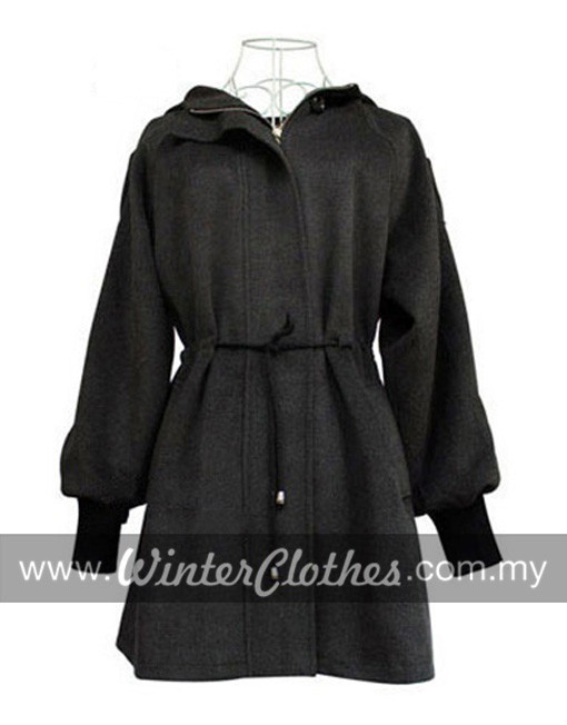 Korean Style Cotton Padded Mid Long Lady Boucle Coat - Winter Clothes