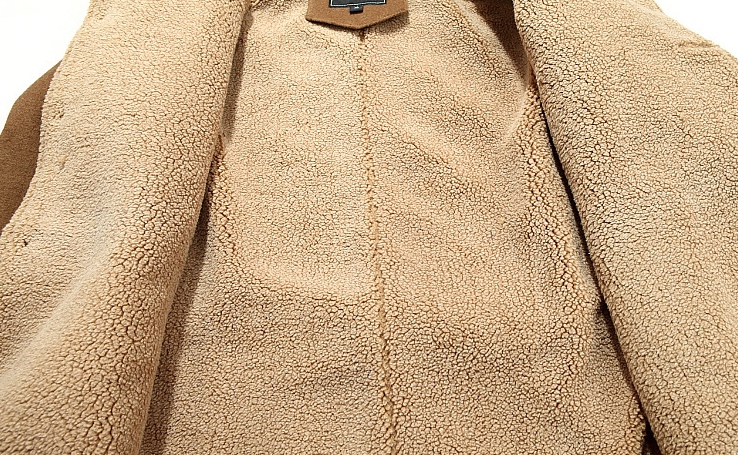 Men's Polar Fleece Trimmed Fur Hooded Middle Length Trench Coat ...