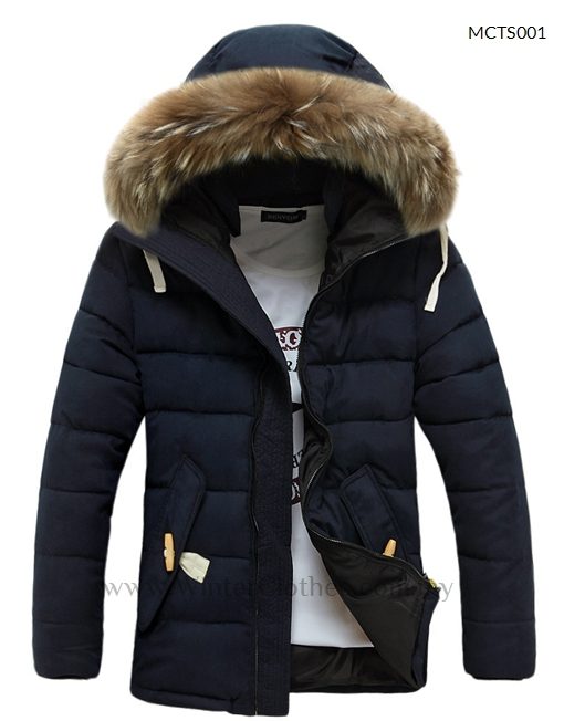 Men Big Fur Trimmed Hooded Cotton Padded Winter Jacket - Winter Clothes