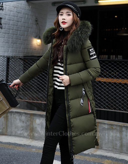 Winter Long Coat Knee Length Cotton Padded Jacket for Women - Winter ...