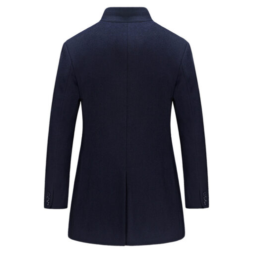Formal Winter Wool Blended Single Breasted Trench Coat