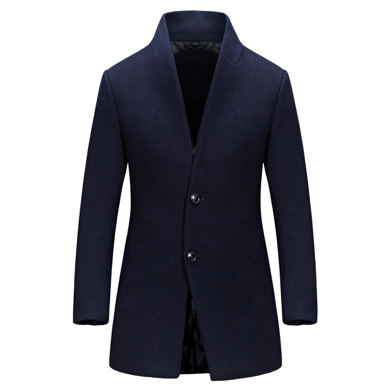 Formal Winter Wool Blended Single Breasted Trench Coat - Winter Clothes